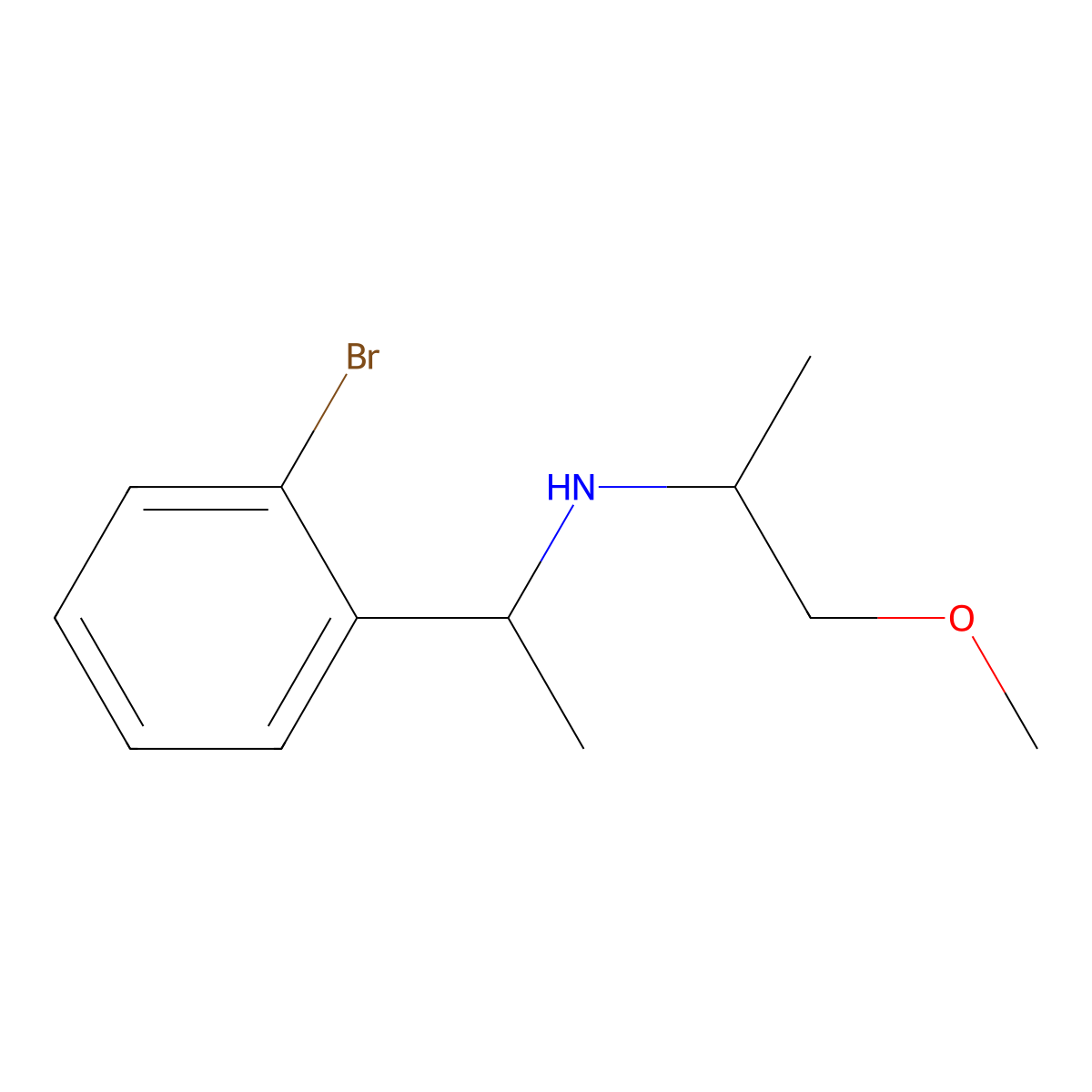 [1-(2-Bromophenyl)ethyl](1-methoxypropan-2-YL)amine molecular structure, CAS 1019530-97-2