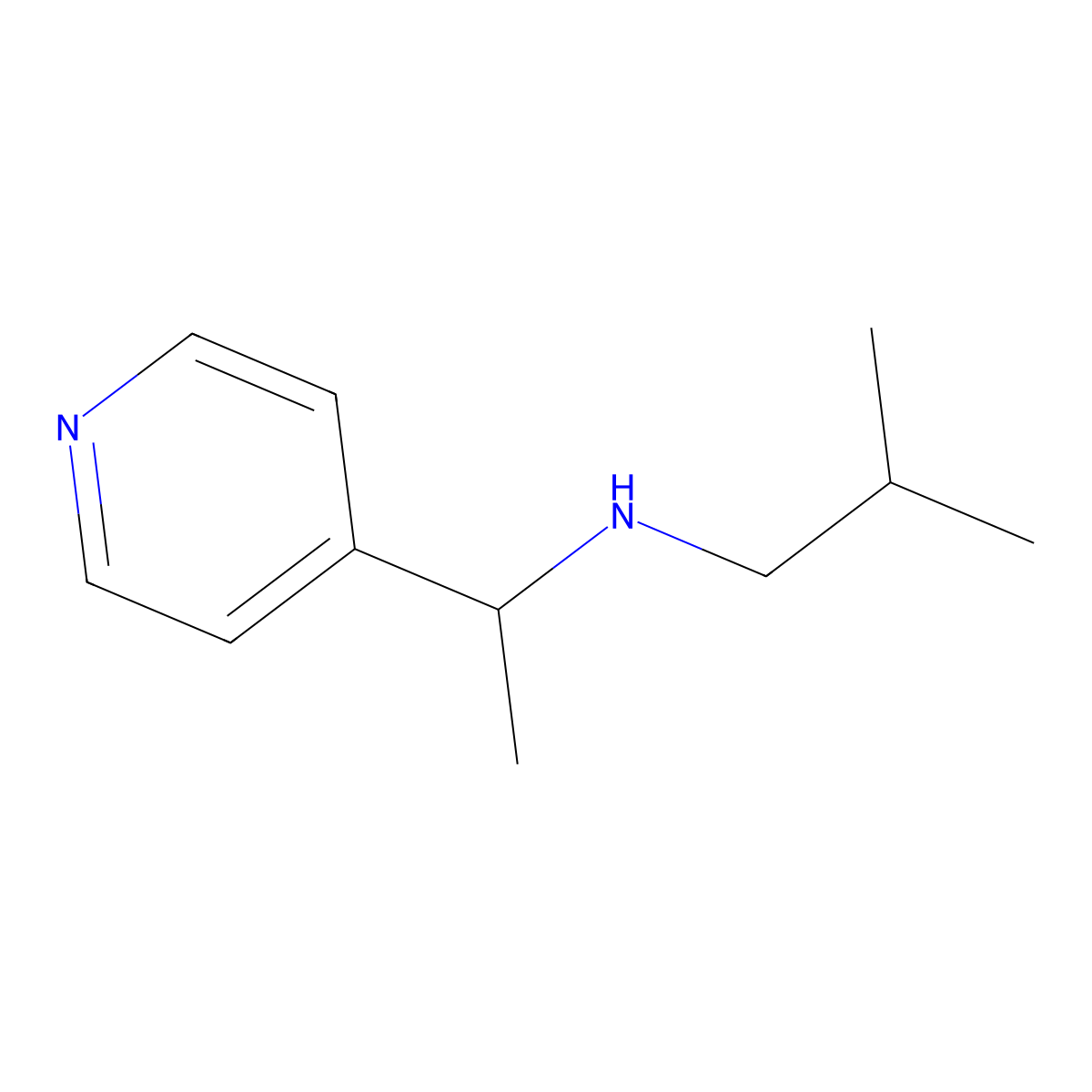(2-Methylpropyl)[1-(pyridin-4-YL)ethyl]amine molecular structure, CAS 1019531-46-4