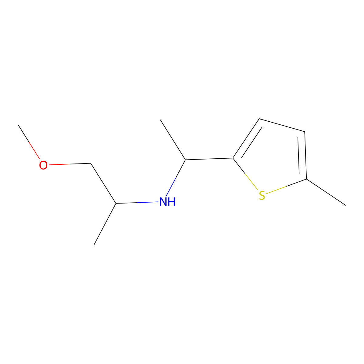 (1-Methoxypropan-2-YL)[1-(5-methylthiophen-2-YL)ethyl]amine molecular structure, CAS 1019531-66-8