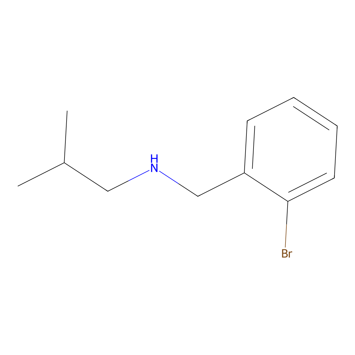 [(2-Bromophenyl)methyl](2-methylpropyl)amine molecular structure, CAS 1019532-08-1
