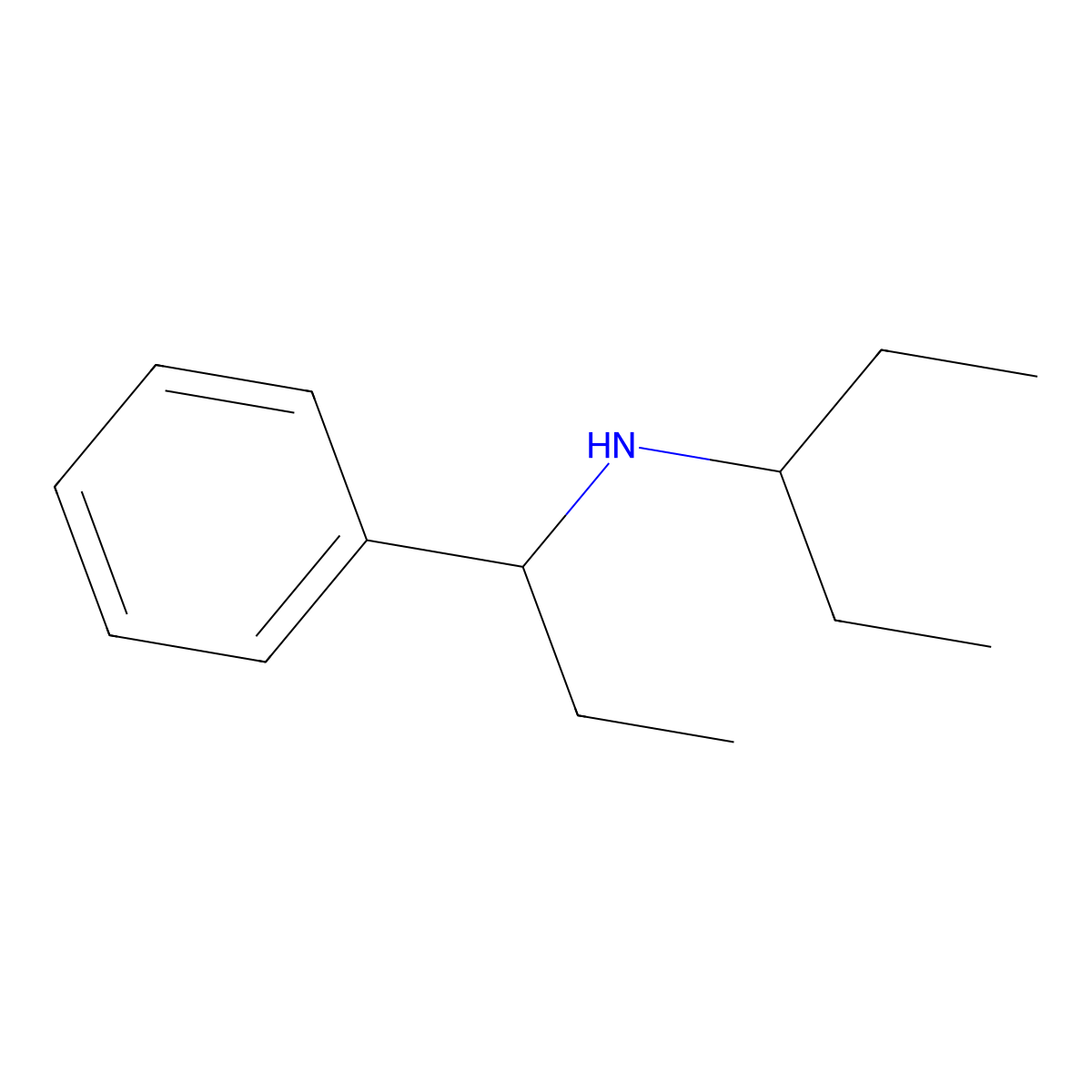 (Pentan-3-yl)(1-phenylpropyl)amine molecular structure, CAS 1019533-25-5