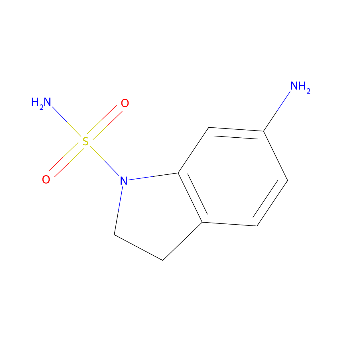 6-amino-2,3-dihydro-1H-indole-1-sulfonamide molecular structure, CAS 1019534-22-5
