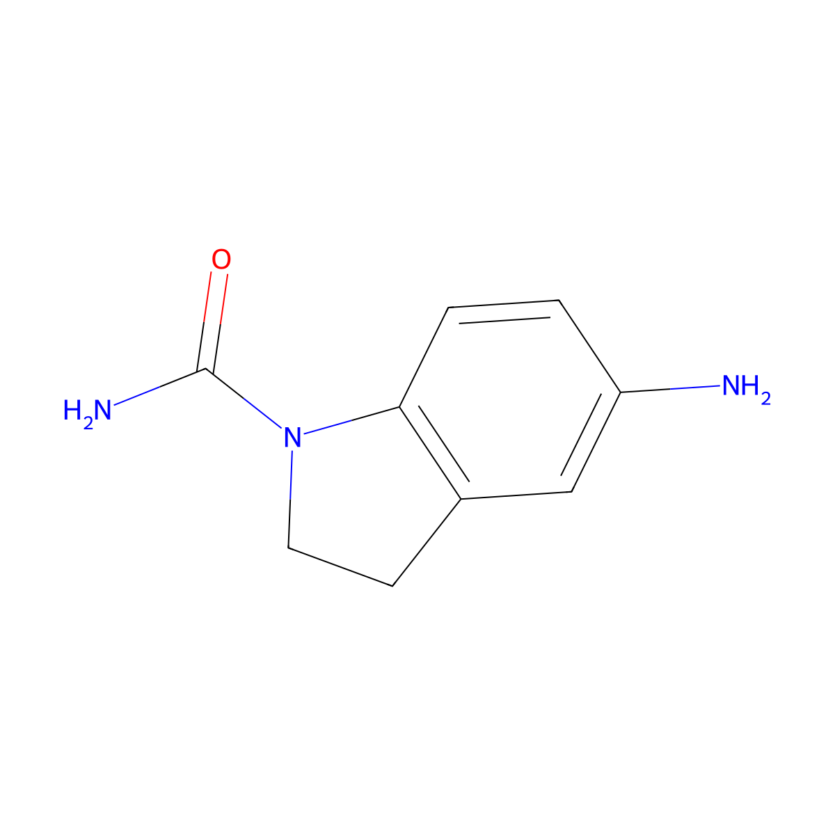 5-amino-2,3-dihydro-1H-indole-1-carboxamide molecular structure, CAS 1019534-31-6