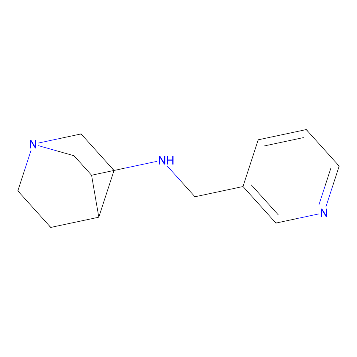 N-(pyridin-3-ylmethyl)-1-azabicyclo[2.2.2]octan-3-amine molecular structure, CAS 1019534-73-6