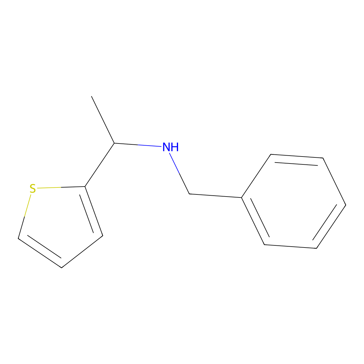 Benzyl[1-(thiophen-2-yl)ethyl]amine molecular structure, CAS 1019534-84-9