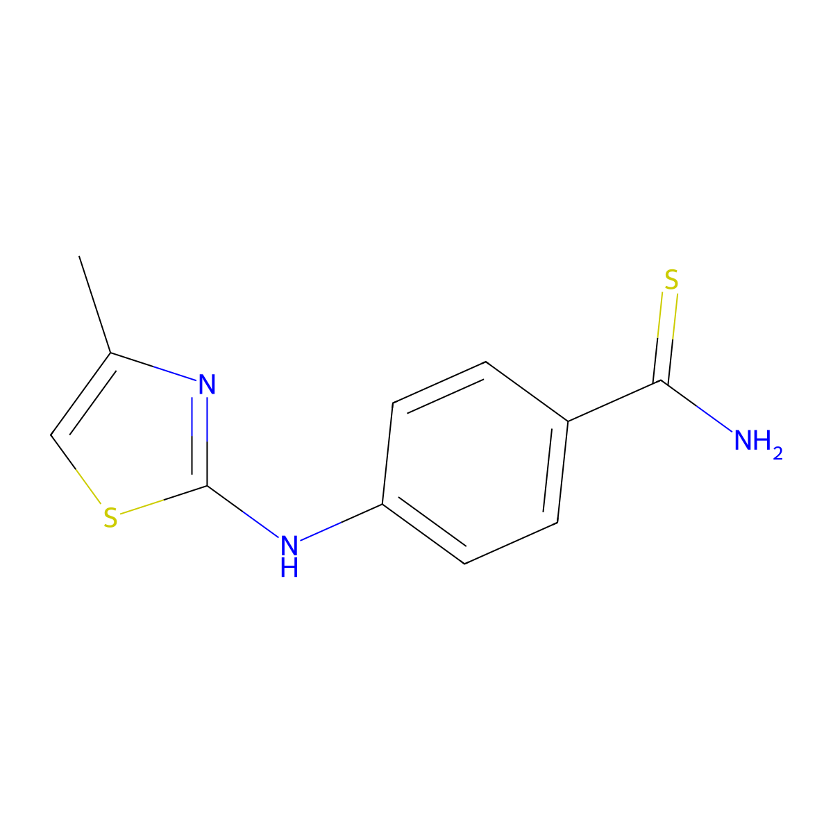 4-[(4-Methyl-1,3-thiazol-2-yl)amino]benzene-1-carbothioamide molecular structure, CAS 1019535-31-9