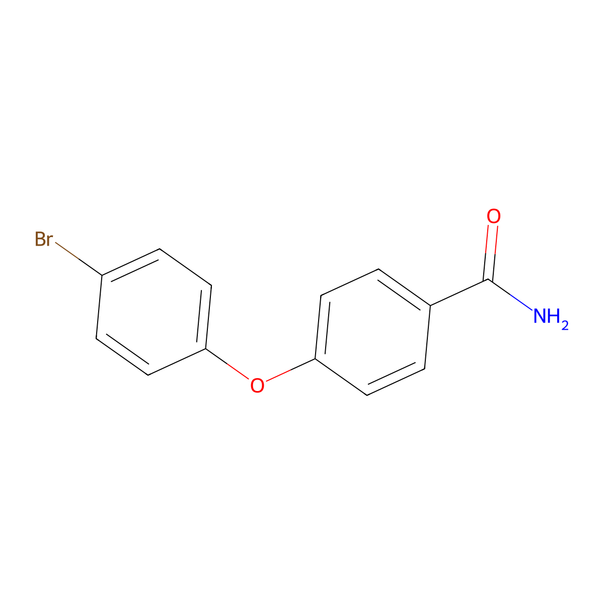 4-(4-Bromophenoxy)benzamide molecular structure, CAS 1019535-88-6