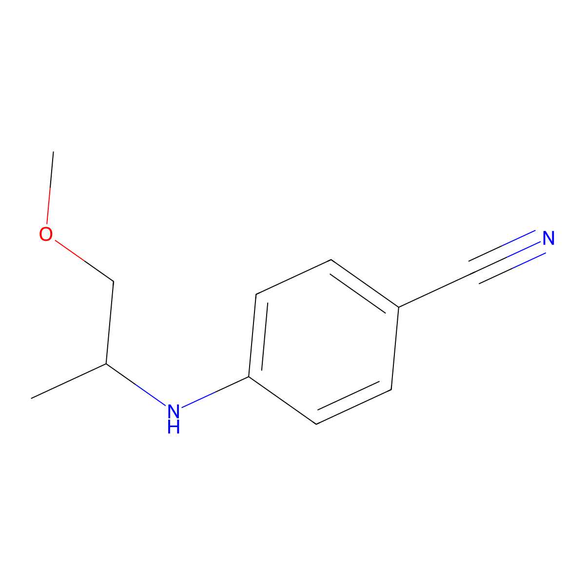 4-[(1-Methoxypropan-2-yl)amino]benzonitrile molecular structure, CAS 1019536-06-1