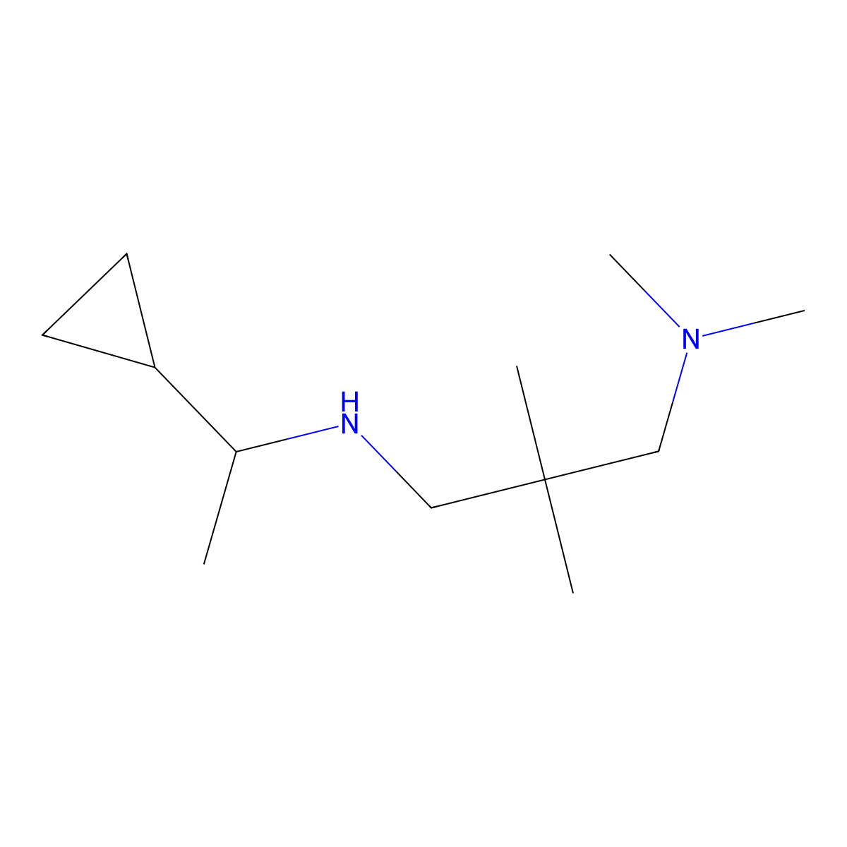(1-Cyclopropylethyl)[3-(dimethylamino)-2,2-dimethylpropyl]amine molecular structure, CAS 1019537-12-2