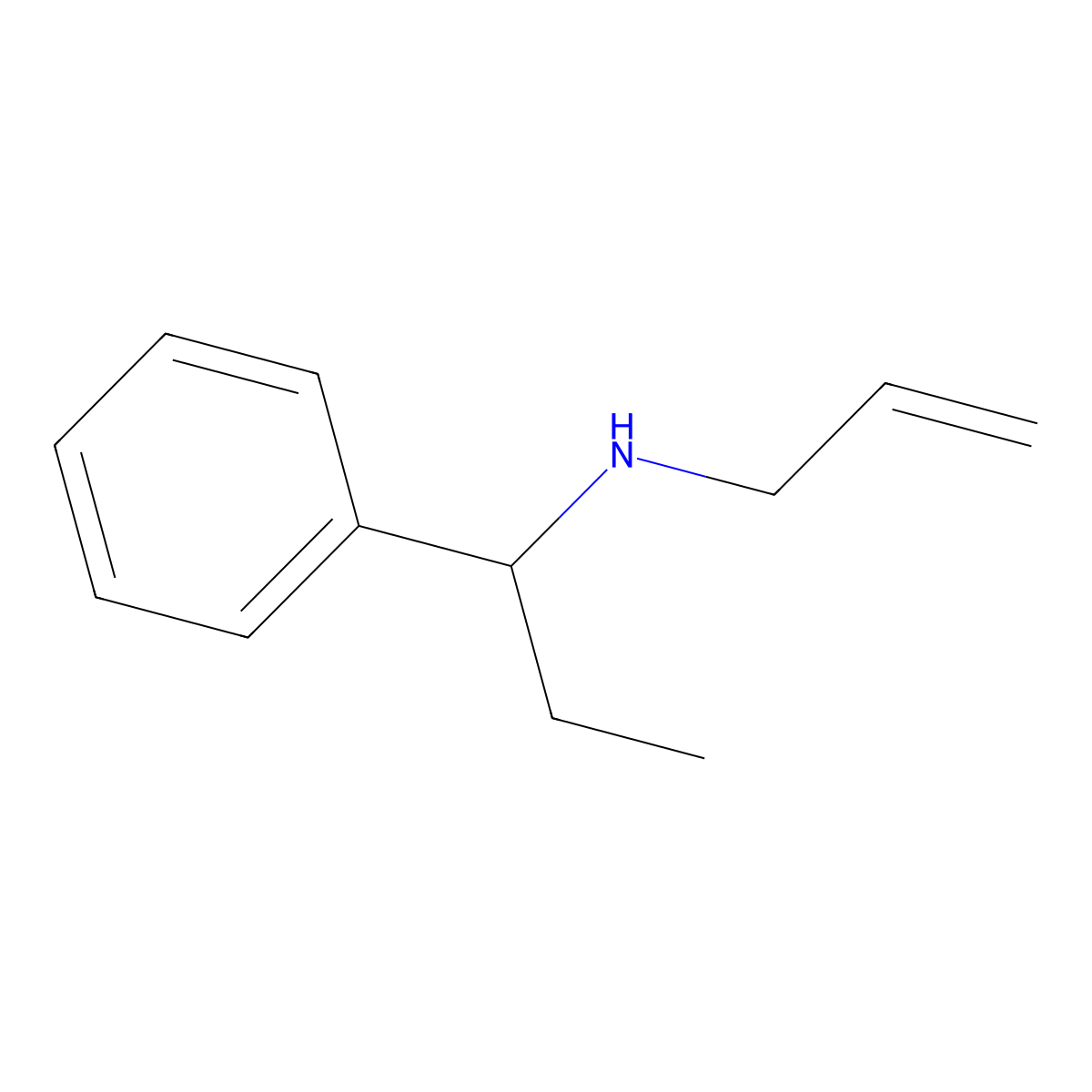 (1-Phenylpropyl)(prop-2-EN-1-YL)amine molecular structure, CAS 1019537-44-0