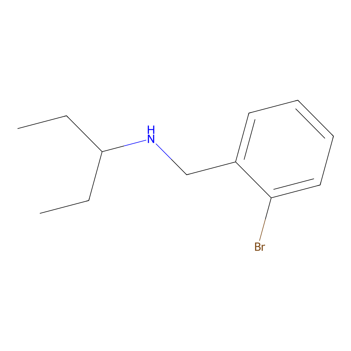 [(2-Bromophenyl)methyl](pentan-3-YL)amine molecular structure, CAS 1019537-52-0