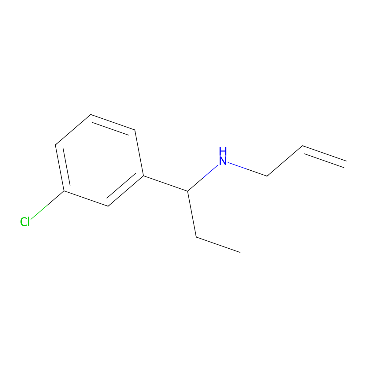 [1-(3-Chlorophenyl)propyl](prop-2-EN-1-YL)amine molecular structure, CAS 1019537-65-5