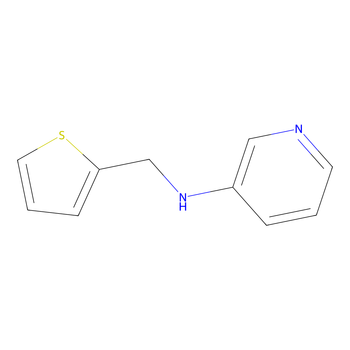 N-(thiophen-2-ylmethyl)pyridin-3-amine molecular structure, CAS 1019537-85-9