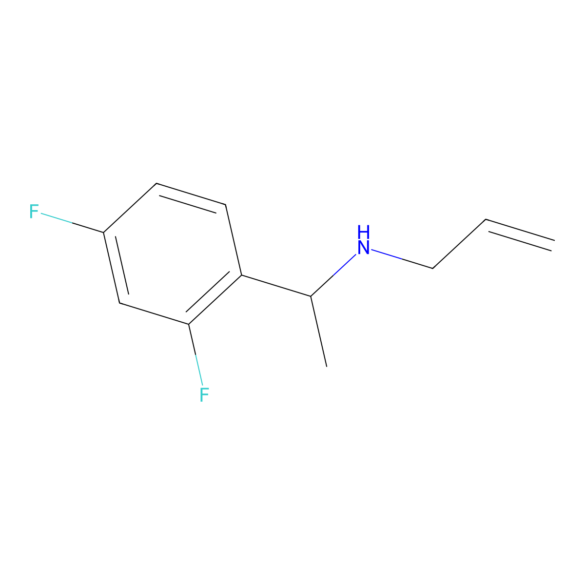 [1-(2,4-Difluorophenyl)ethyl](prop-2-EN-1-YL)amine molecular structure, CAS 1019537-98-4