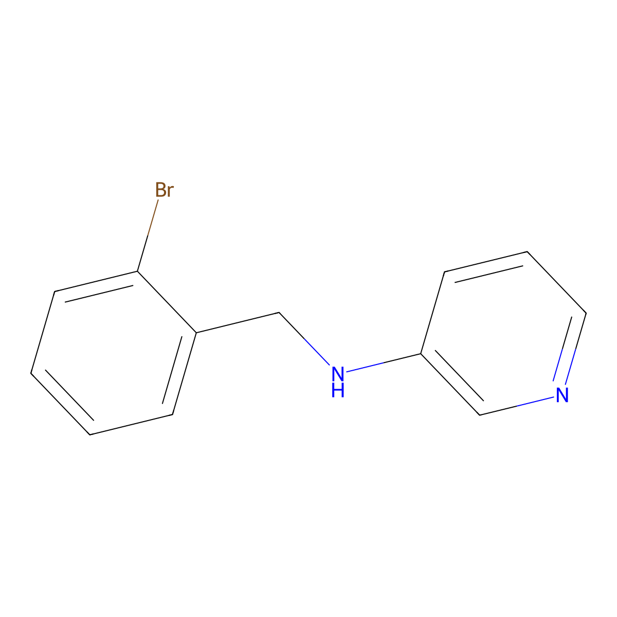 N-[(2-bromophenyl)methyl]pyridin-3-amine molecular structure, CAS 1019538-65-8