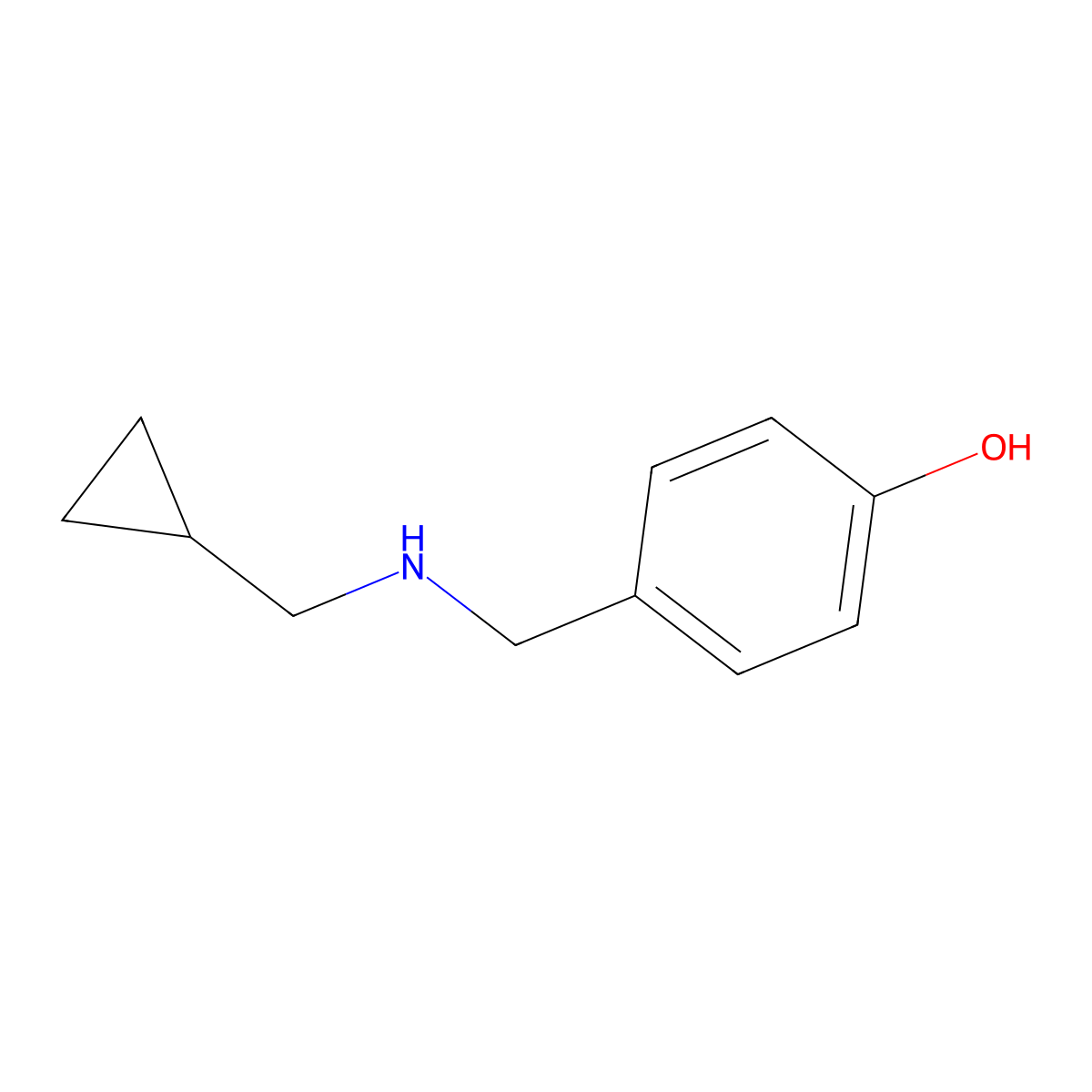 4-{[(Cyclopropylmethyl)amino]methyl}phenol molecular structure, CAS 1019538-75-0