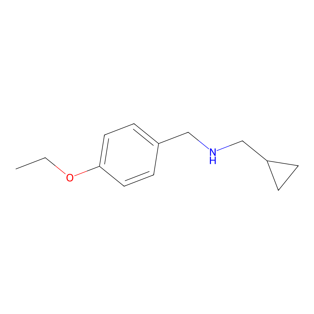(Cyclopropylmethyl)(4-ethoxybenzyl)amine molecular structure, CAS 1019538-85-2