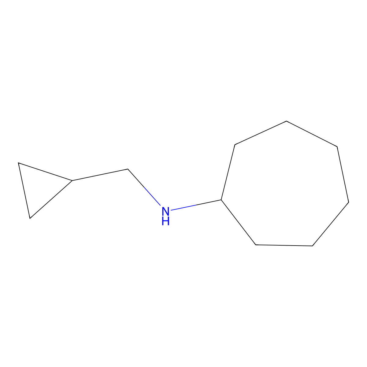 N-(cyclopropylmethyl)cycloheptanamine molecular structure, CAS 1019538-94-3
