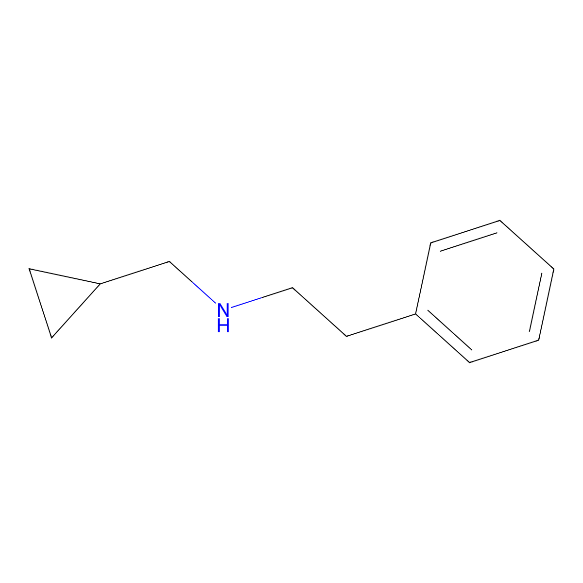 (Cyclopropylmethyl)(2-phenylethyl)amine molecular structure, CAS 1019539-06-0
