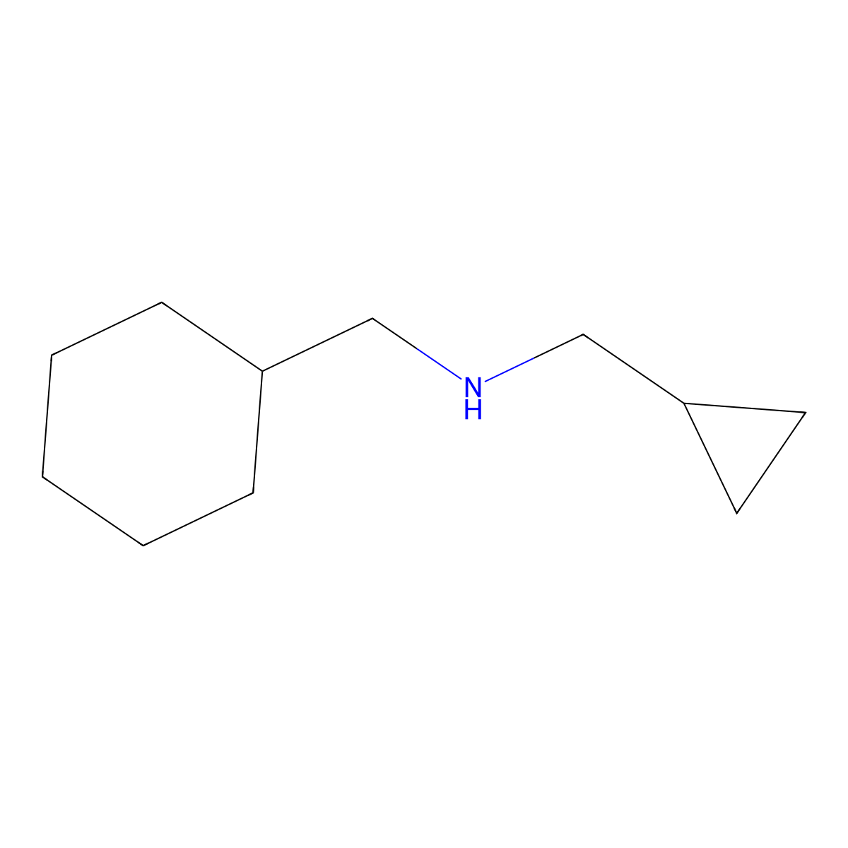 1-cyclohexyl-N-(cyclopropylmethyl)methanamine molecular structure, CAS 1019539-12-8