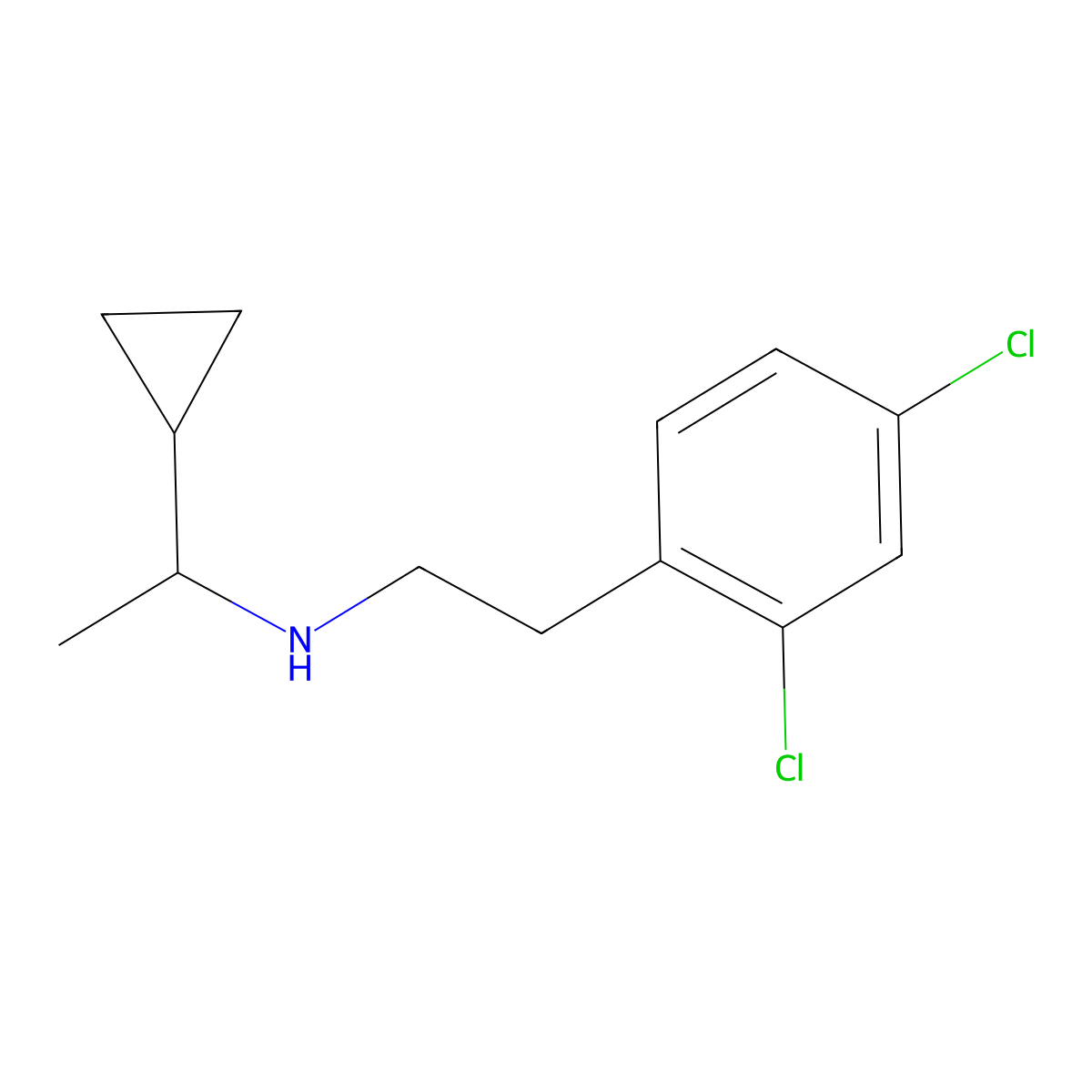 2,4-Dichloro-N-(1-cyclopropylethyl)benzeneethanamine molecular structure, CAS 1019540-89-6