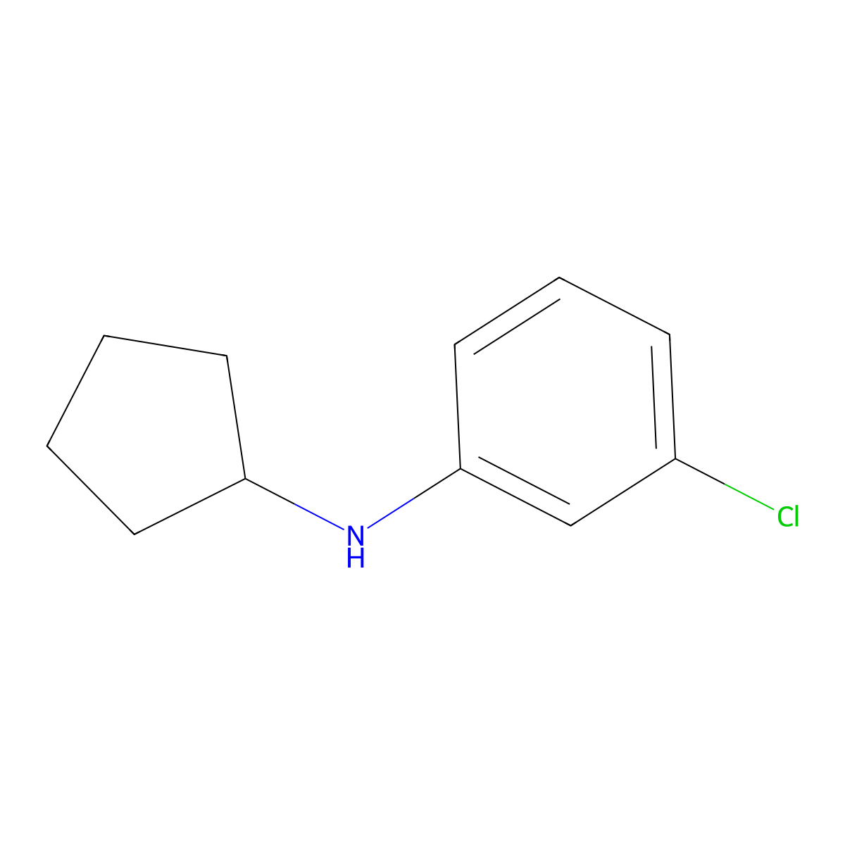 3-chloro-N-cyclopentylaniline molecular structure, CAS 1019541-00-4