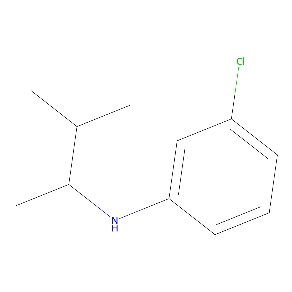 3-chloro-N-(3-methylbutan-2-yl)aniline molecular structure, CAS 1019541-18-4