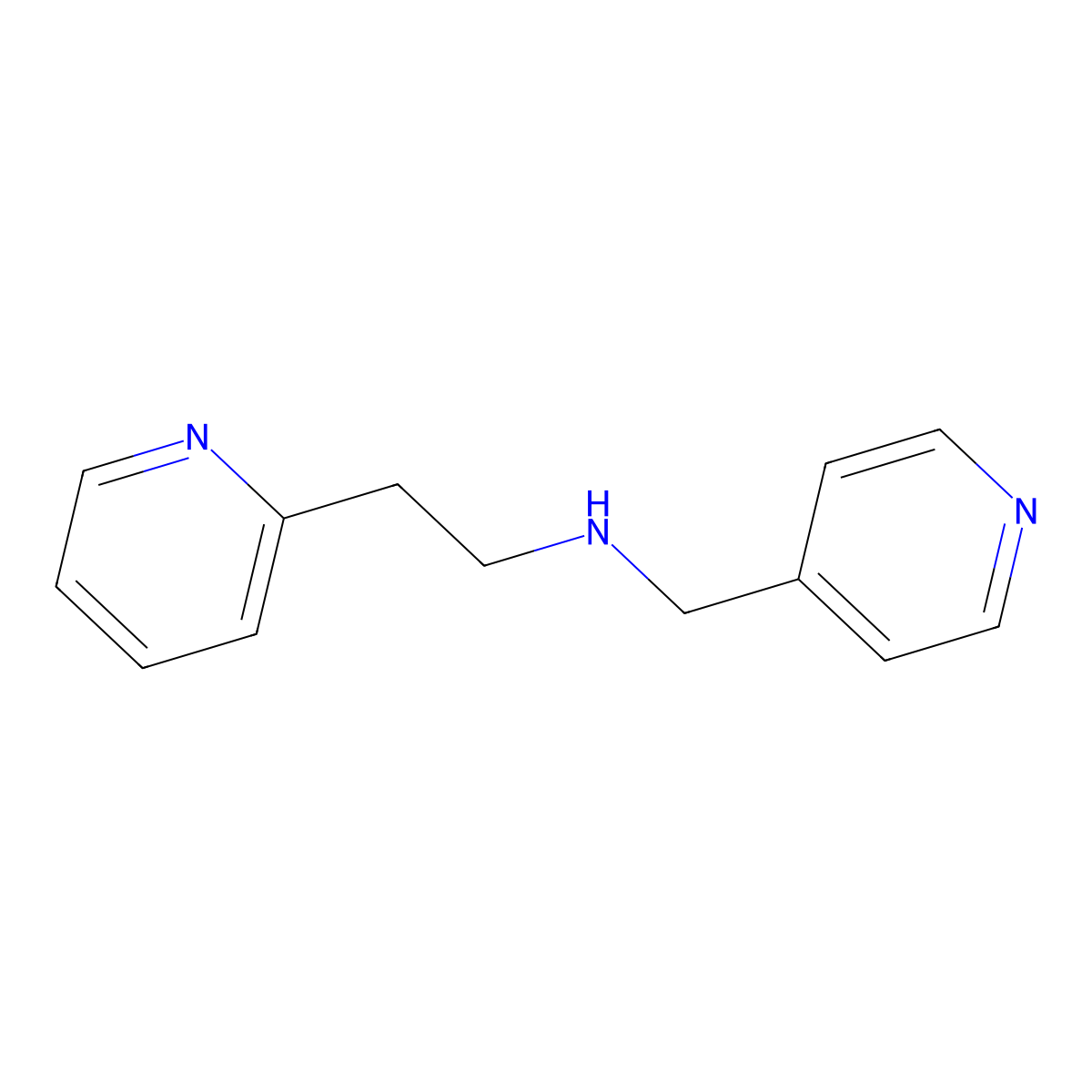 [2-(Pyridin-2-yl)ethyl][(pyridin-4-yl)methyl]amine molecular structure, CAS 1019542-10-9