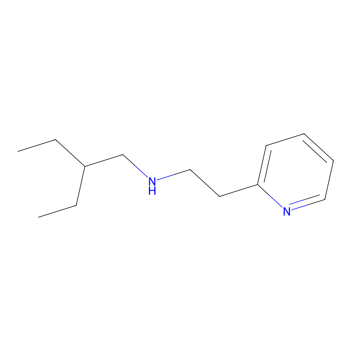 (2-Ethylbutyl)[2-(pyridin-2-YL)ethyl]amine molecular structure, CAS 1019542-13-2