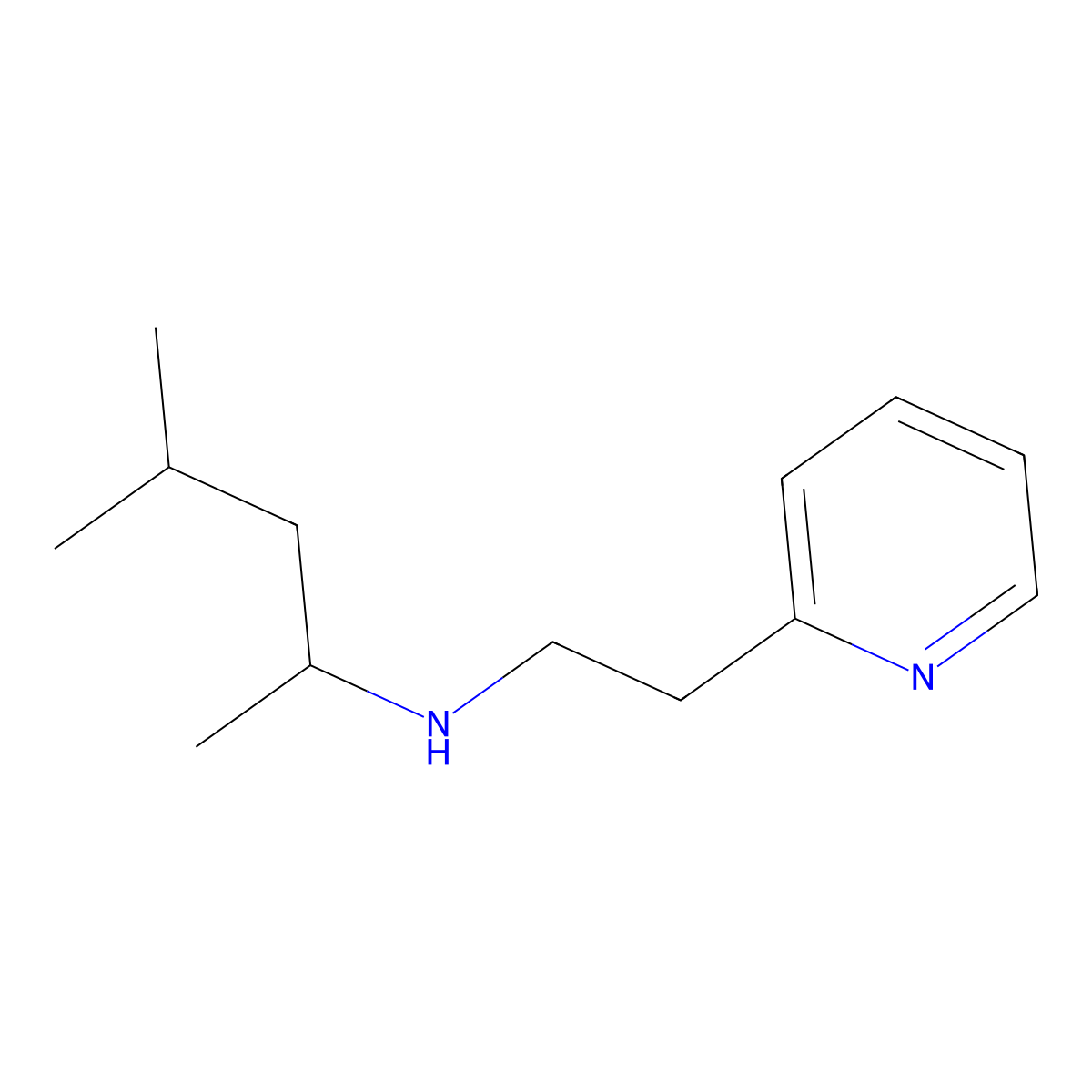 (4-Methylpentan-2-YL)[2-(pyridin-2-YL)ethyl]amine molecular structure, CAS 1019542-28-9