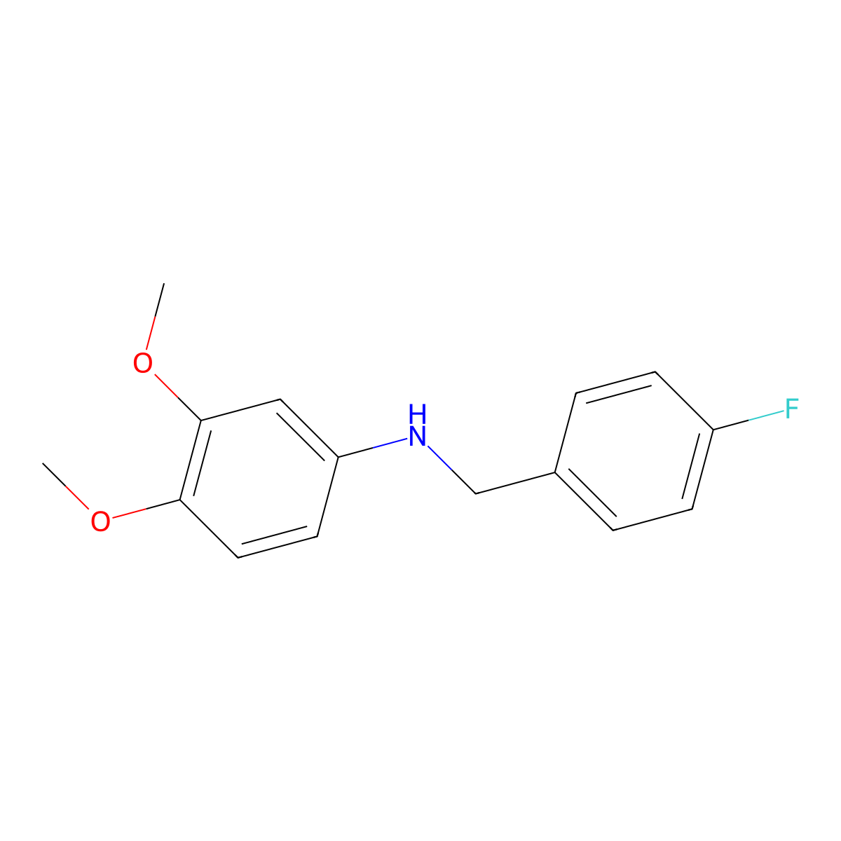 N-(4-Fluorobenzyl)-3,4-dimethoxyaniline molecular structure, CAS 1019542-69-8