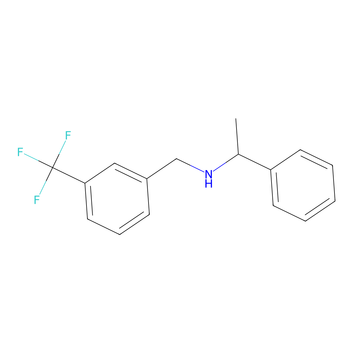 alpha-Methyl-N-[[3-(trifluoromethyl)phenyl]methyl]benzenemethanamine molecular structure, CAS 1019542-71-2