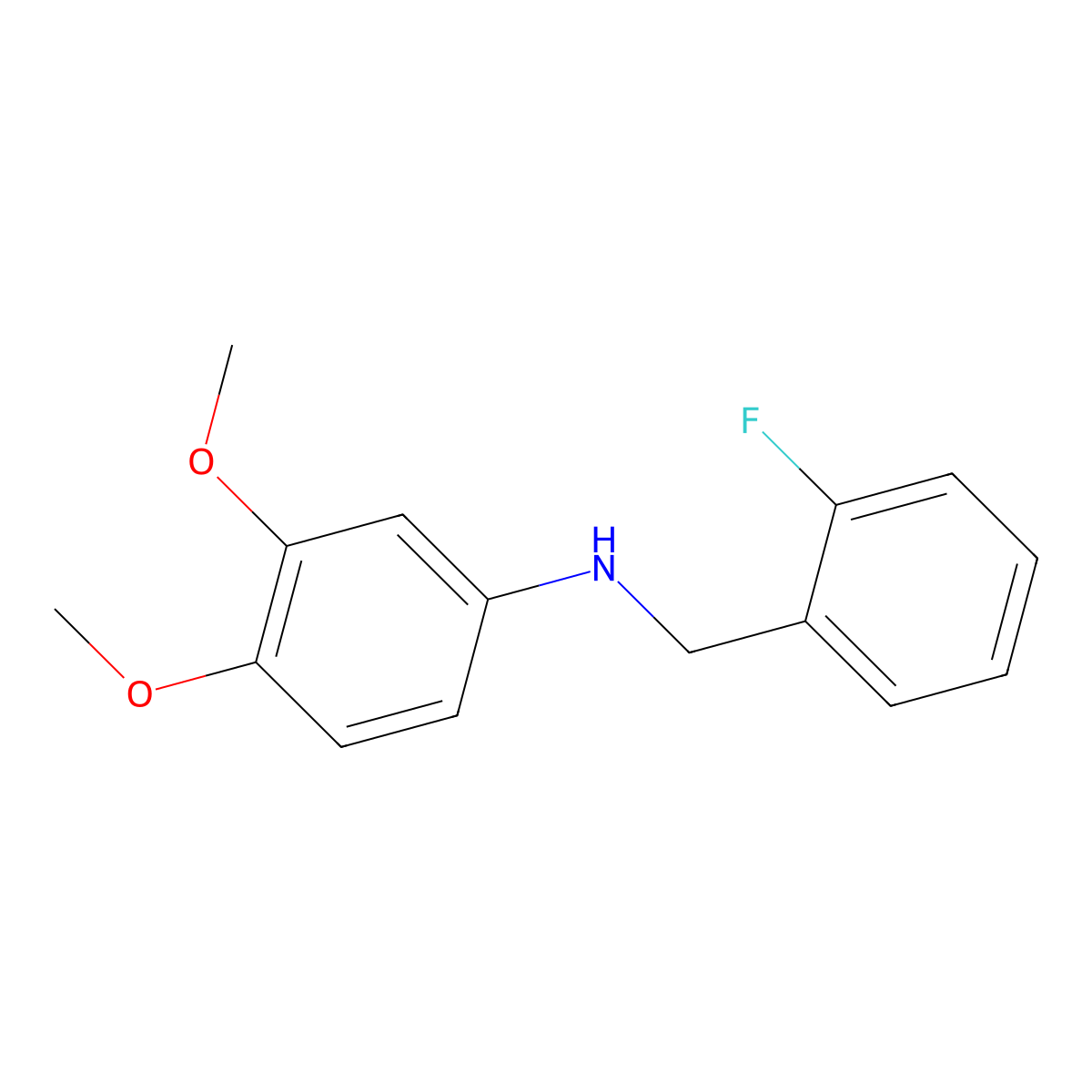 N-(2-Fluorobenzyl)-3,4-dimethoxyaniline molecular structure, CAS 1019543-39-5