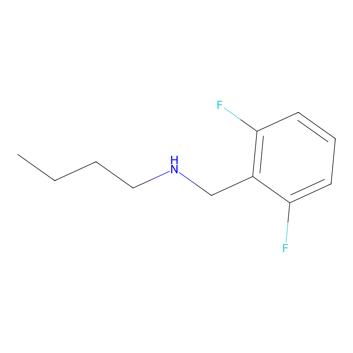 Butyl[(2,6-difluorophenyl)methyl]amine molecular structure, CAS 1019543-84-0
