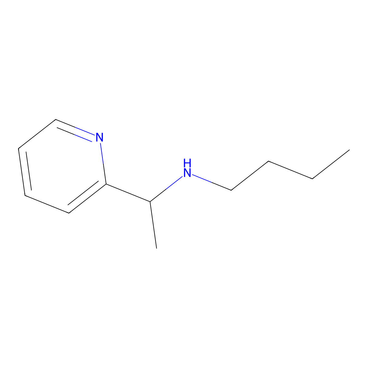 Butyl[1-(pyridin-2-YL)ethyl]amine molecular structure, CAS 1019544-02-5