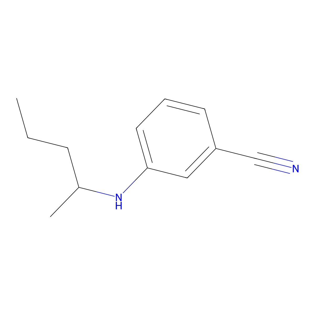 3-[(Pentan-2-yl)amino]benzonitrile molecular structure, CAS 1019544-43-4