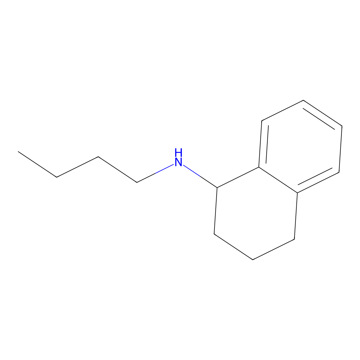 N-butyl-1,2,3,4-tetrahydronaphthalen-1-amine molecular structure, CAS 1019544-62-7