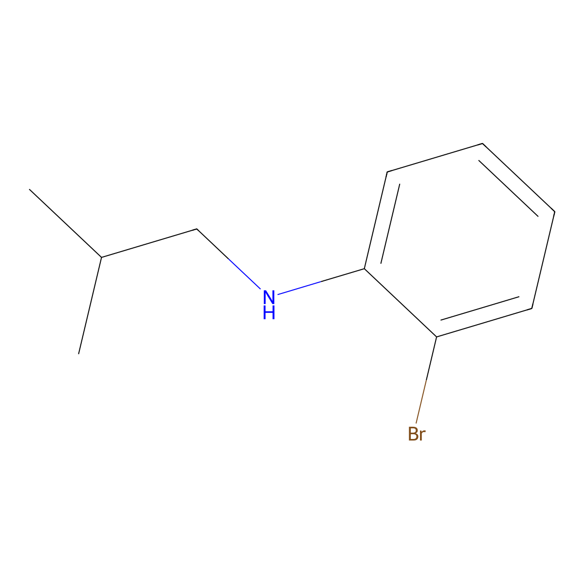 2-Bromo-N-isobutylaniline molecular structure, CAS 1019544-69-4