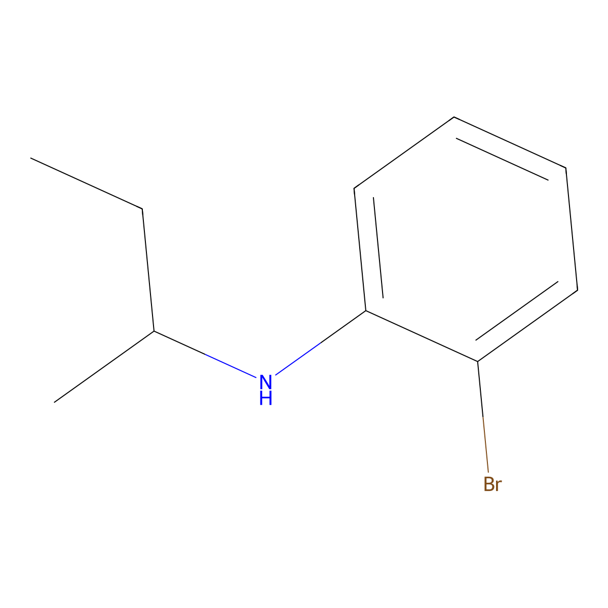 2-bromo-N-(butan-2-yl)aniline molecular structure, CAS 1019545-26-6
