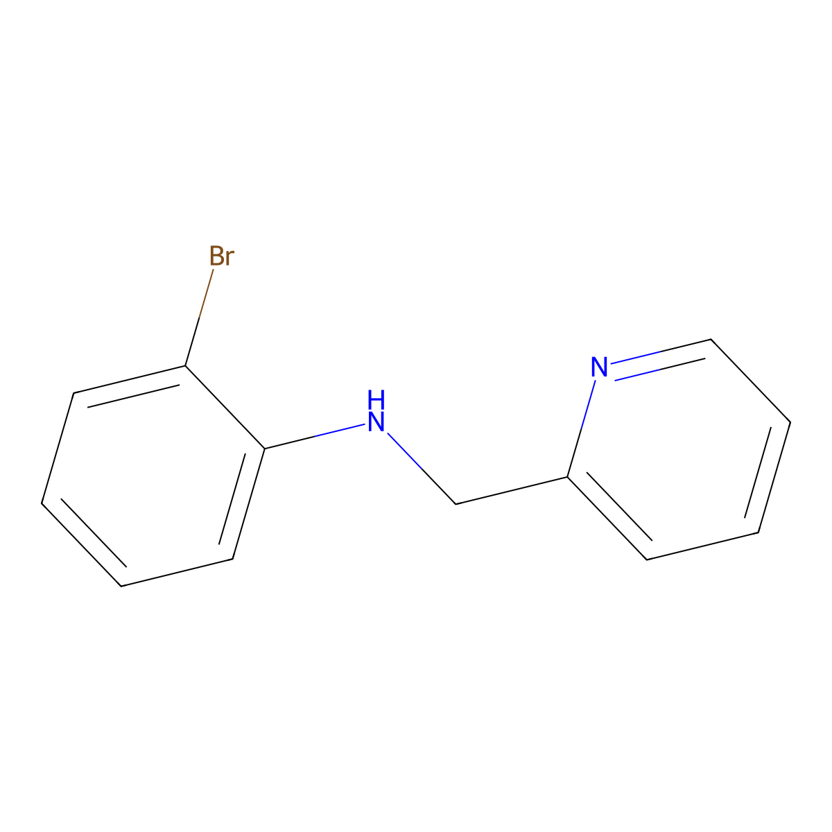 2-bromo-N-[(pyridin-2-yl)methyl]aniline molecular structure, CAS 1019545-29-9