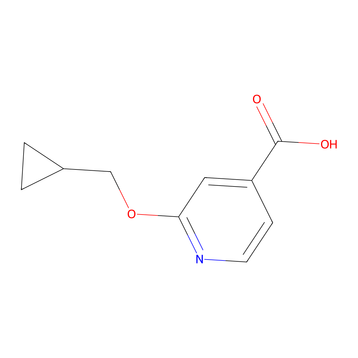 2-(Cyclopropylmethoxy)isonicotinic acid molecular structure, CAS 1019546-32-7