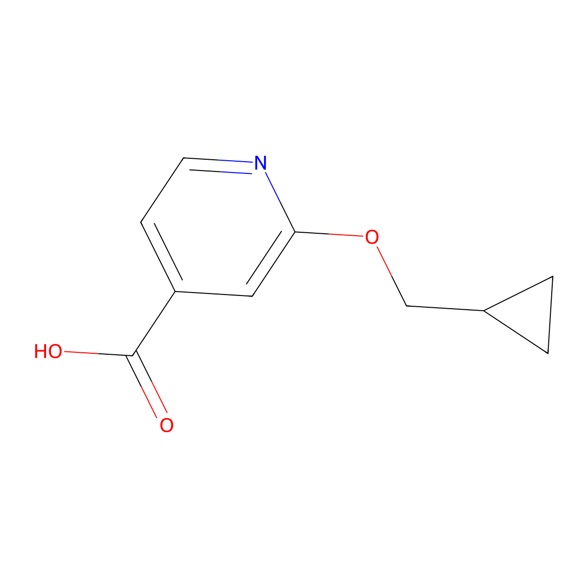 2-(Cyclopropylmethoxy)isonicotinic acid molecular structure, CAS 1019546-32-7