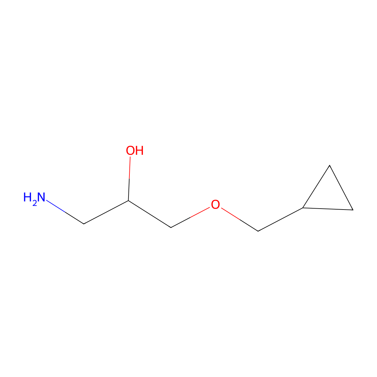 1-Amino-3-(cyclopropylmethoxy)propan-2-ol molecular structure, CAS 1019546-35-0