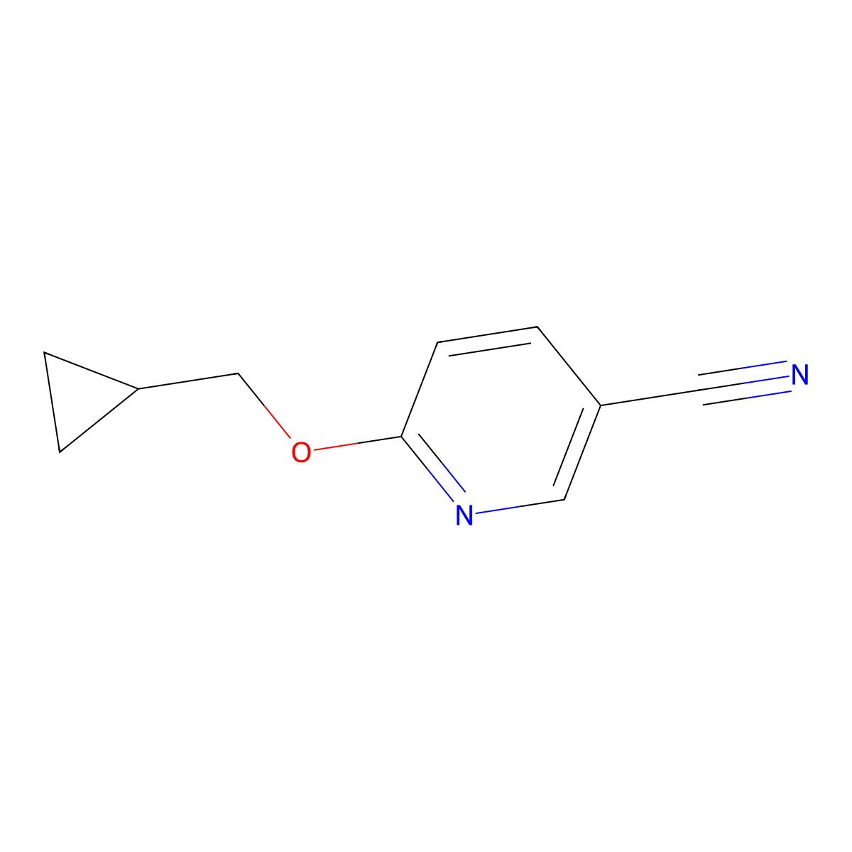 6-(Cyclopropylmethoxy)pyridine-3-carbonitrile molecular structure, CAS 1019546-41-8