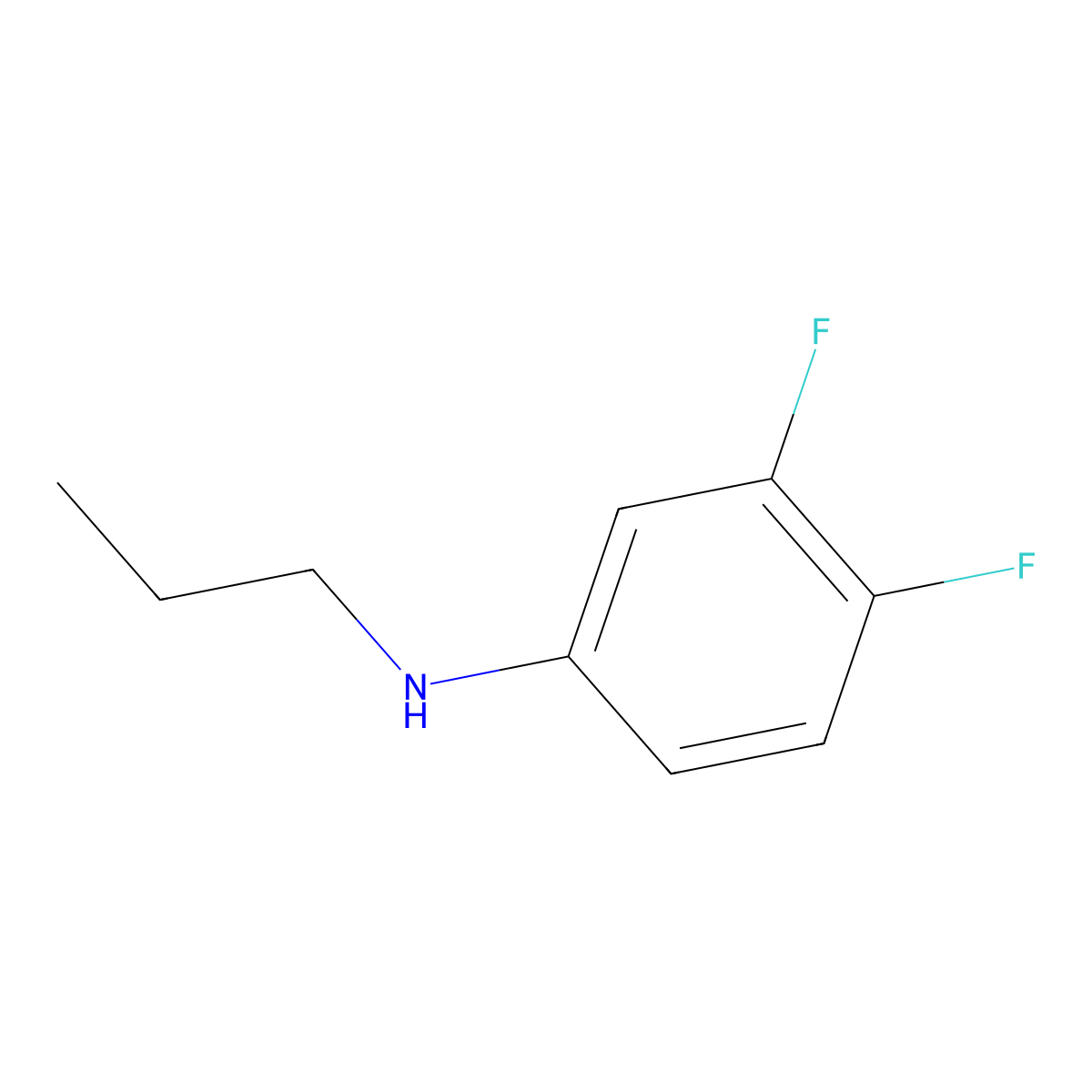 (3,4-Difluorophenyl)propylamine molecular structure, CAS 1019547-42-2