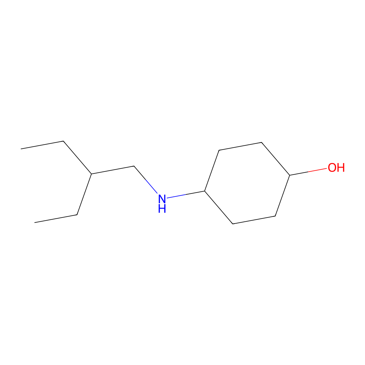 4-[(2-Ethylbutyl)amino]cyclohexan-1-OL molecular structure, CAS 1019548-04-9