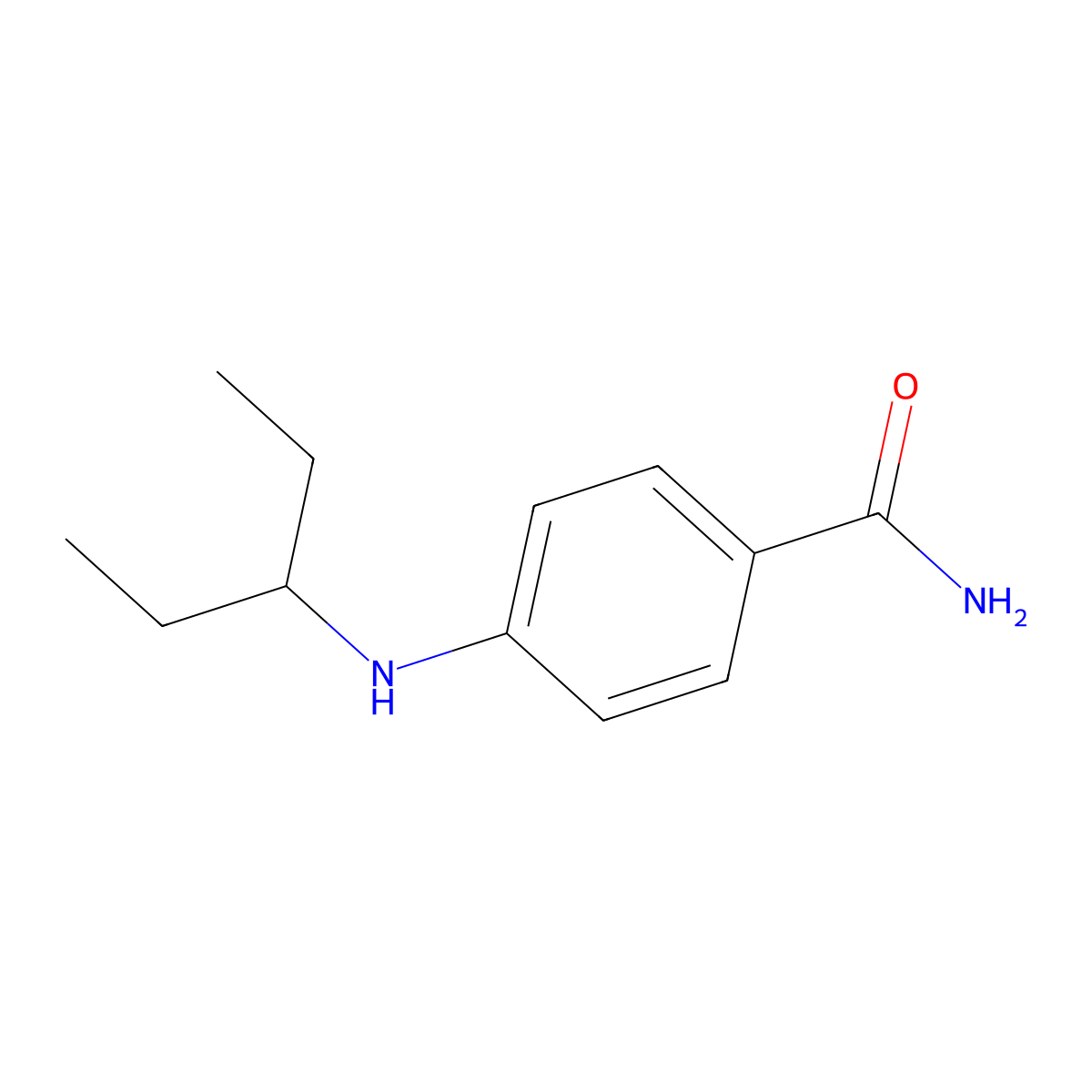 4-[(Pentan-3-yl)amino]benzamide molecular structure, CAS 1019548-93-6