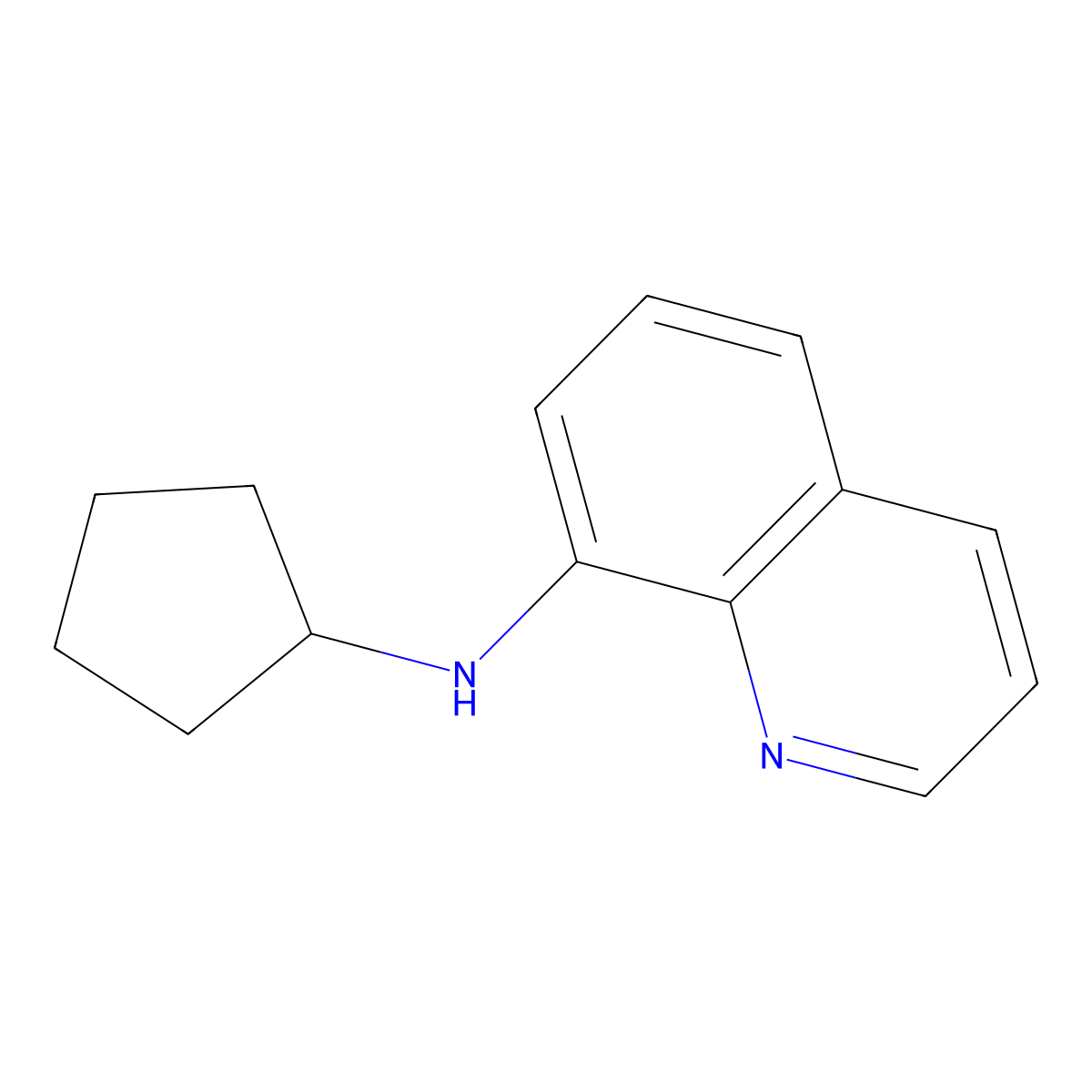 N-cyclopentylquinolin-8-amine molecular structure, CAS 1019549-62-2