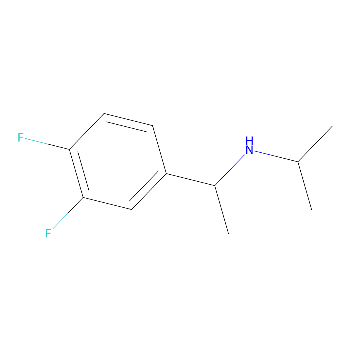 [1-(3,4-Difluorophenyl)ethyl](propan-2-yl)amine molecular structure, CAS 1019550-36-7