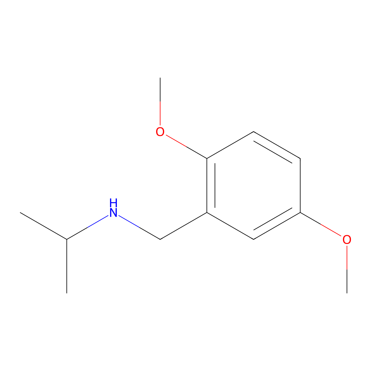 [(2,5-Dimethoxyphenyl)methyl](propan-2-yl)amine molecular structure, CAS 1019550-51-6
